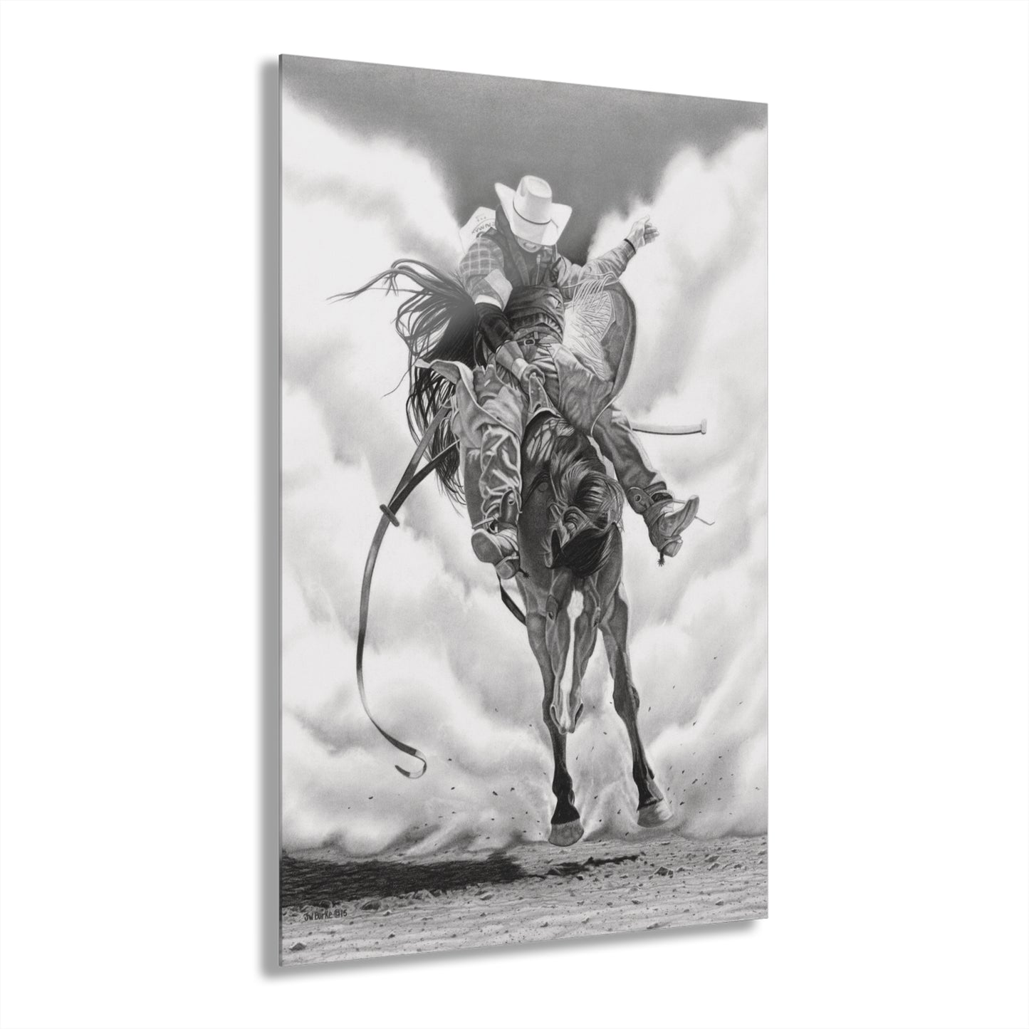 Acrylic Wall Art Prints - Western Cowboy Design, Home Decor, Gifts for Horse Lovers, Rustic Wall Art, Equine Decor