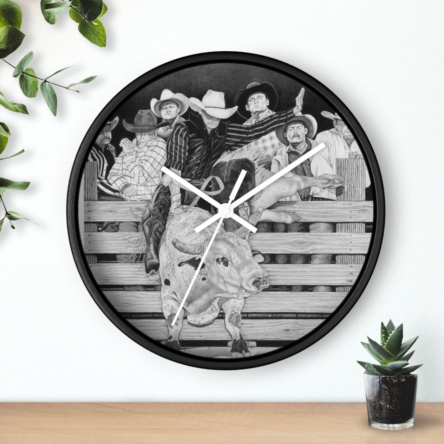 Wall Clock, Vintage Farmhouse Decor, Western Theme Timepiece, Country Home Accent, Horse Lover Gift, Unique Wall Art