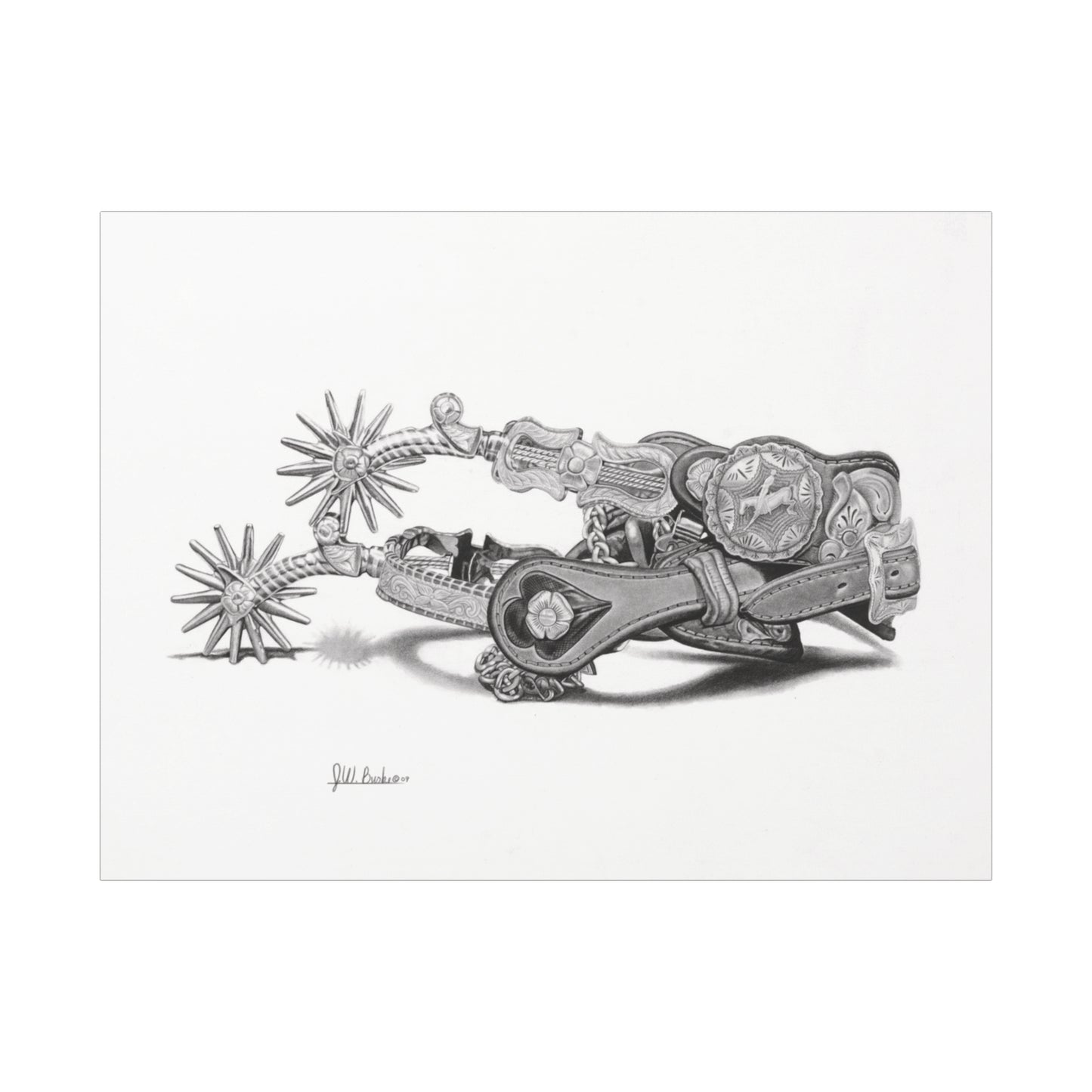 "Spurs " western art on canvas