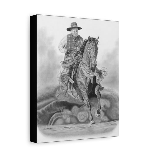 "Trouble Up Ahead " western art on canvas