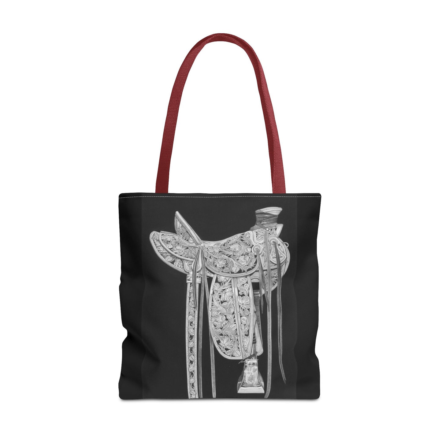 "New Saddle "  Western Style Shopping Tote, Equestrian Gift, Farmhouse Decor, Horse Lover Accessory