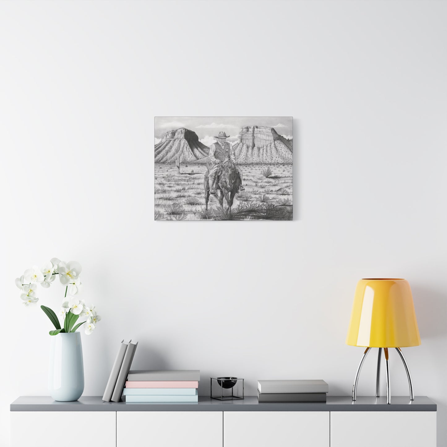 "On The Outlaw Trail" western art on canvas