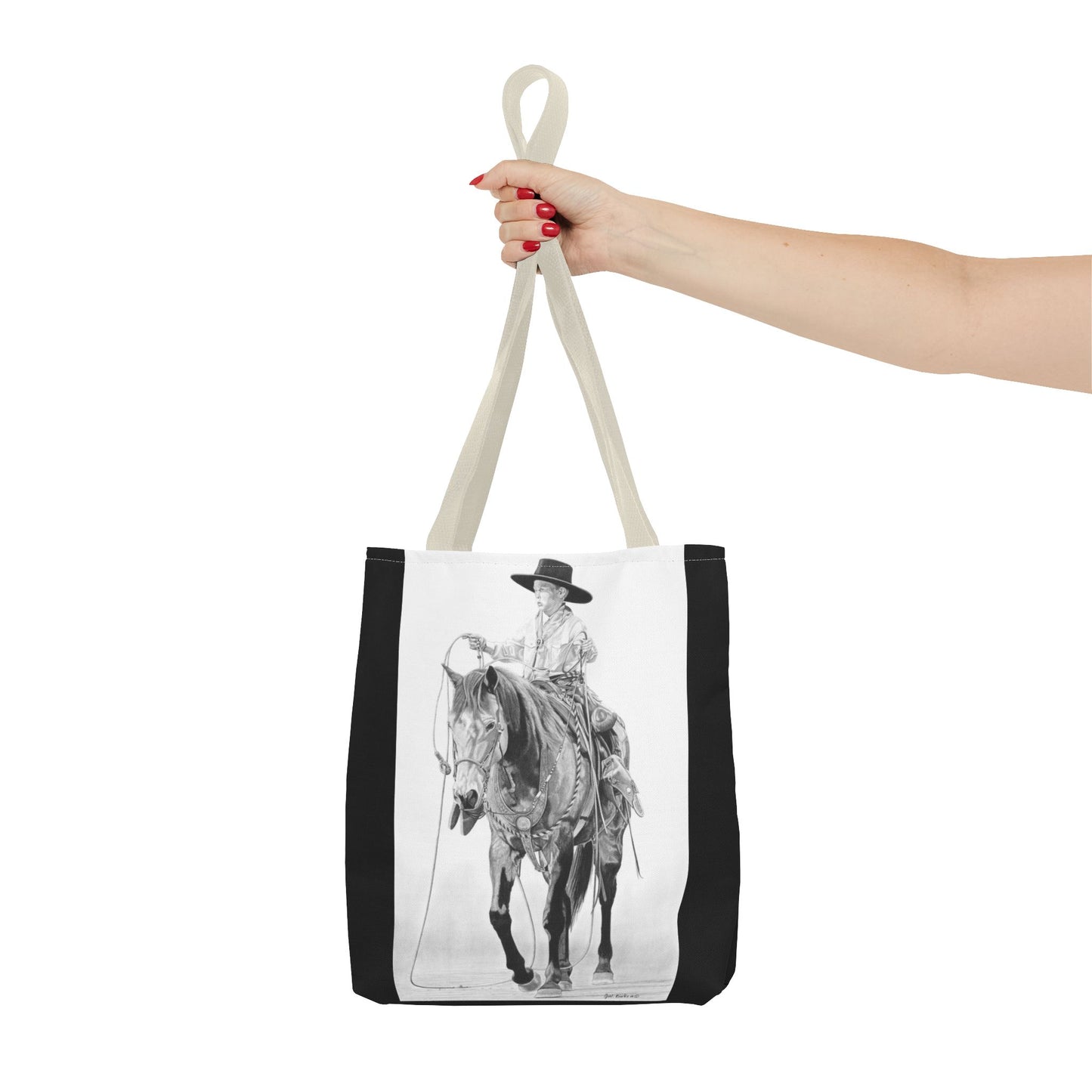 "Young Cowboy " Tote Bag, Western Style Shopping Tote, Equestrian Gift, Farmhouse Decor, Horse Lover Accessory