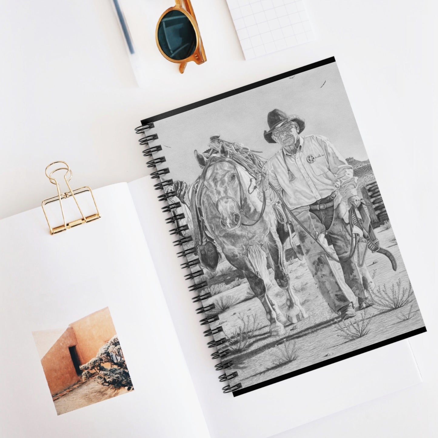 Spiral Notebook, Capturing the Spirit of the West, Journal for Equestrian Lovers, Western Art Gift, Cowpoke Writing Pad