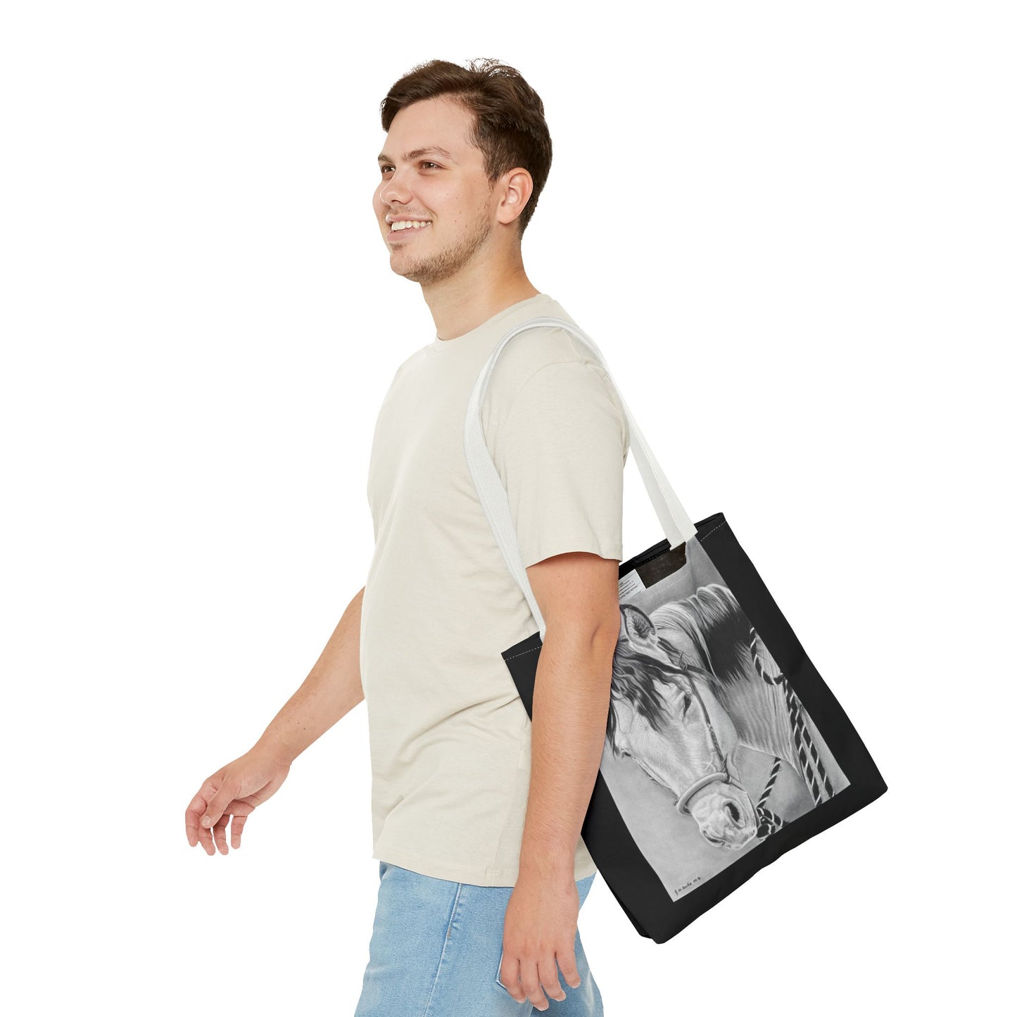 "Watcha lookin At"  Tote Bag, Western Style Shopping Tote, Equestrian Gift, Farmhouse Decor, Horse Lover Accessory
