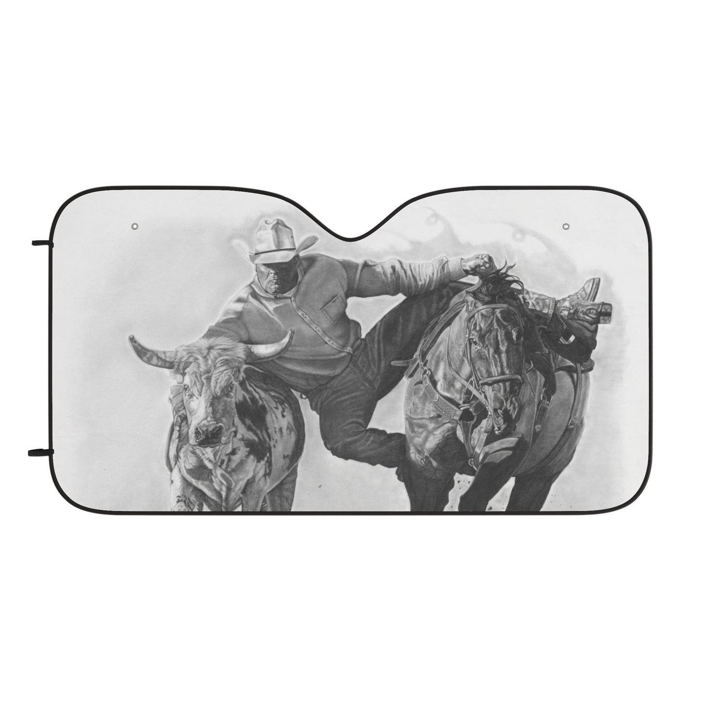 Cowboy Life #1 Car Sun Shade — Western Horse Windshield Protector