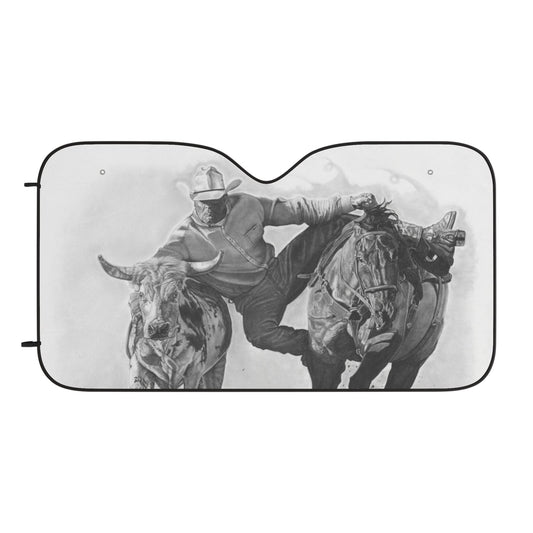 Cowboy Life #1 Car Sun Shade — Western Horse Windshield Protector