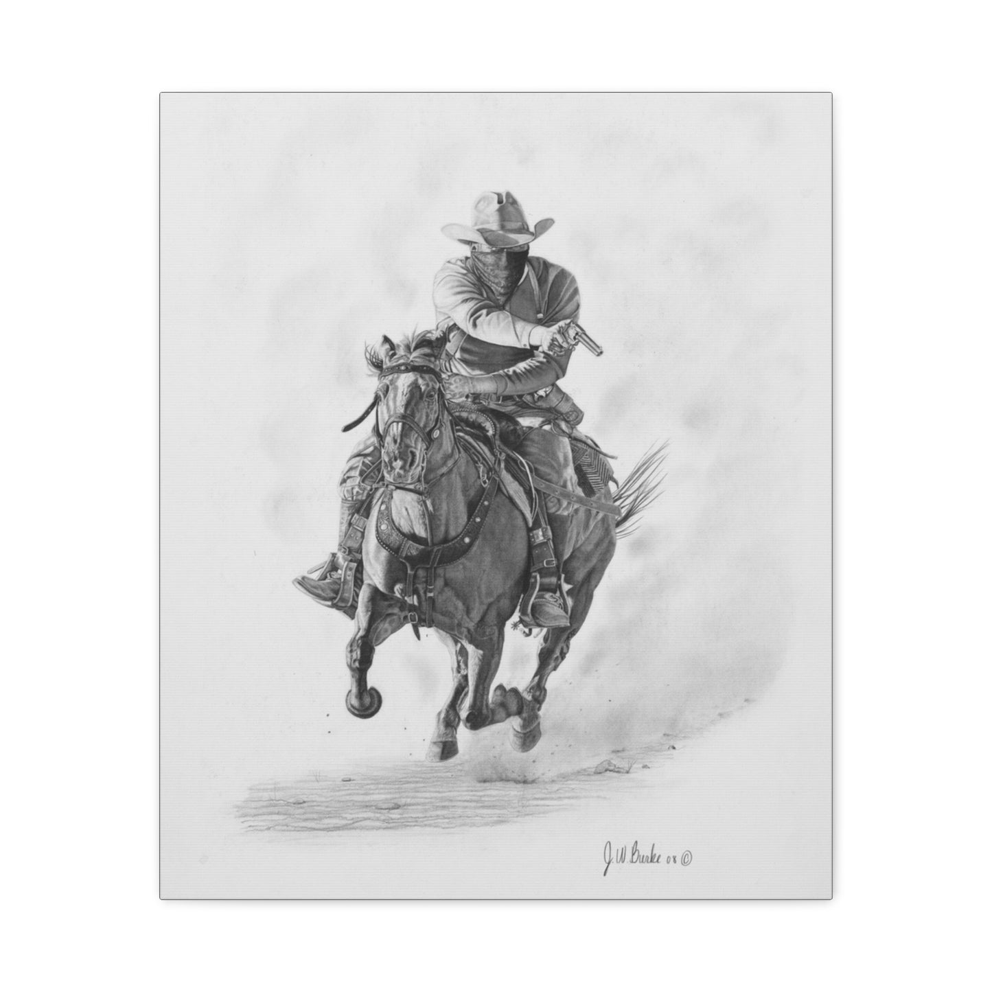 "Bandit " Western art on canvas
