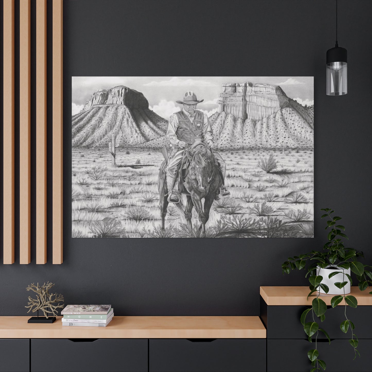 western art on canvas, home decor, farmhouse