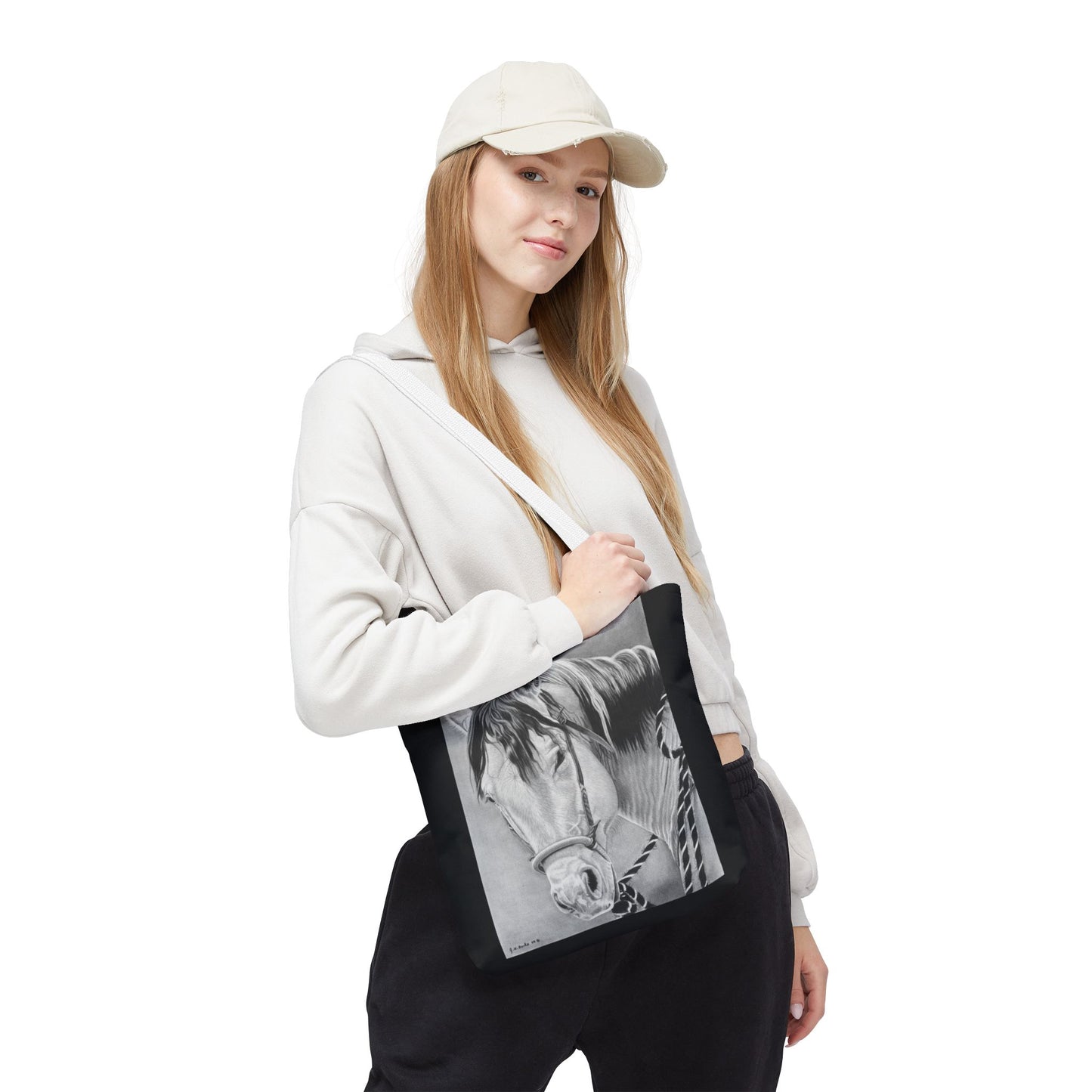 "Watcha lookin At"  Tote Bag, Western Style Shopping Tote, Equestrian Gift, Farmhouse Decor, Horse Lover Accessory