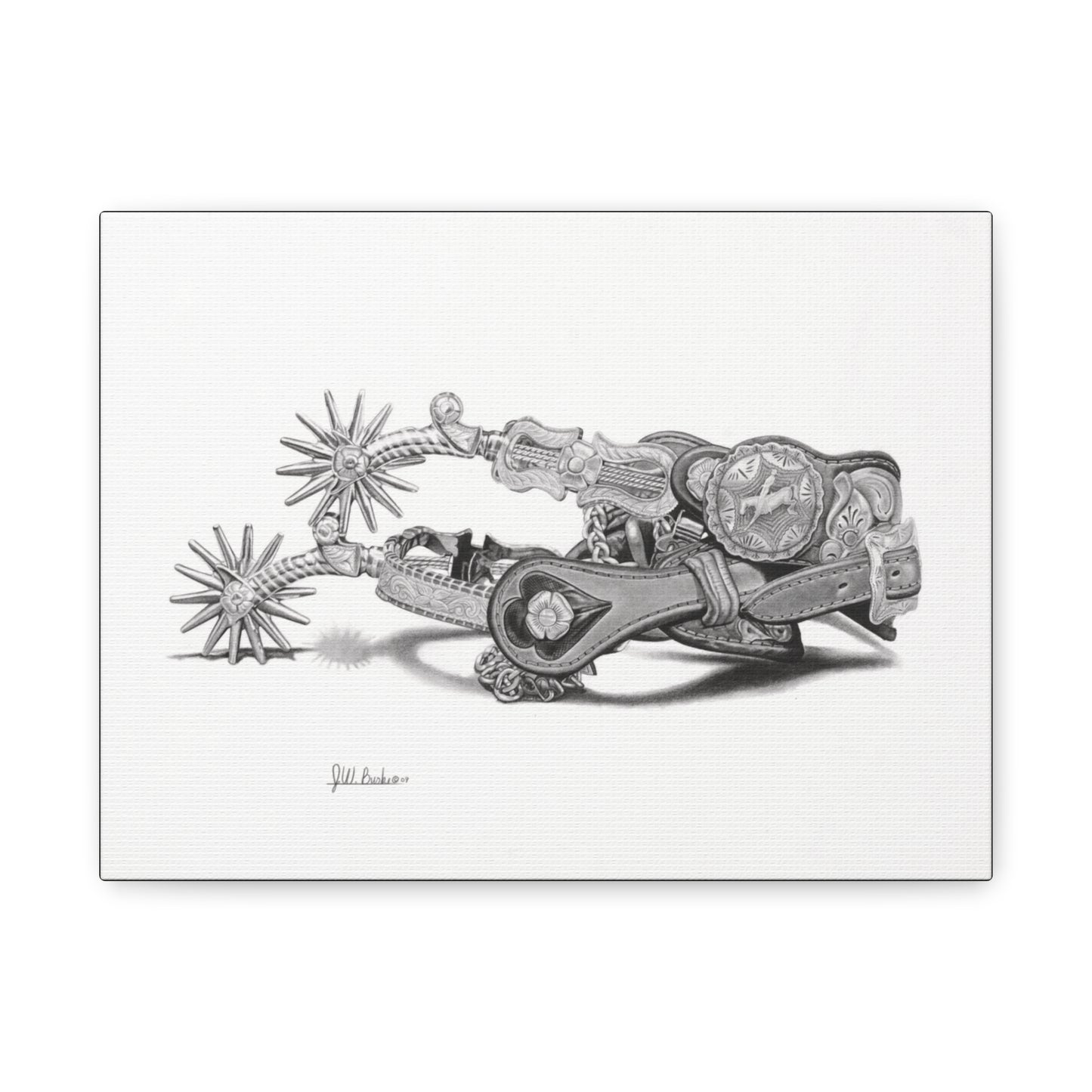 "Spurs " western art on canvas