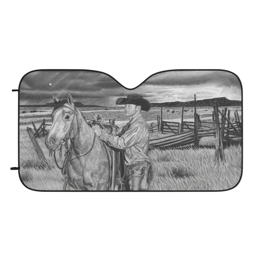 The coming storm Car Sun Shade — Western Horse Windshield Protector
