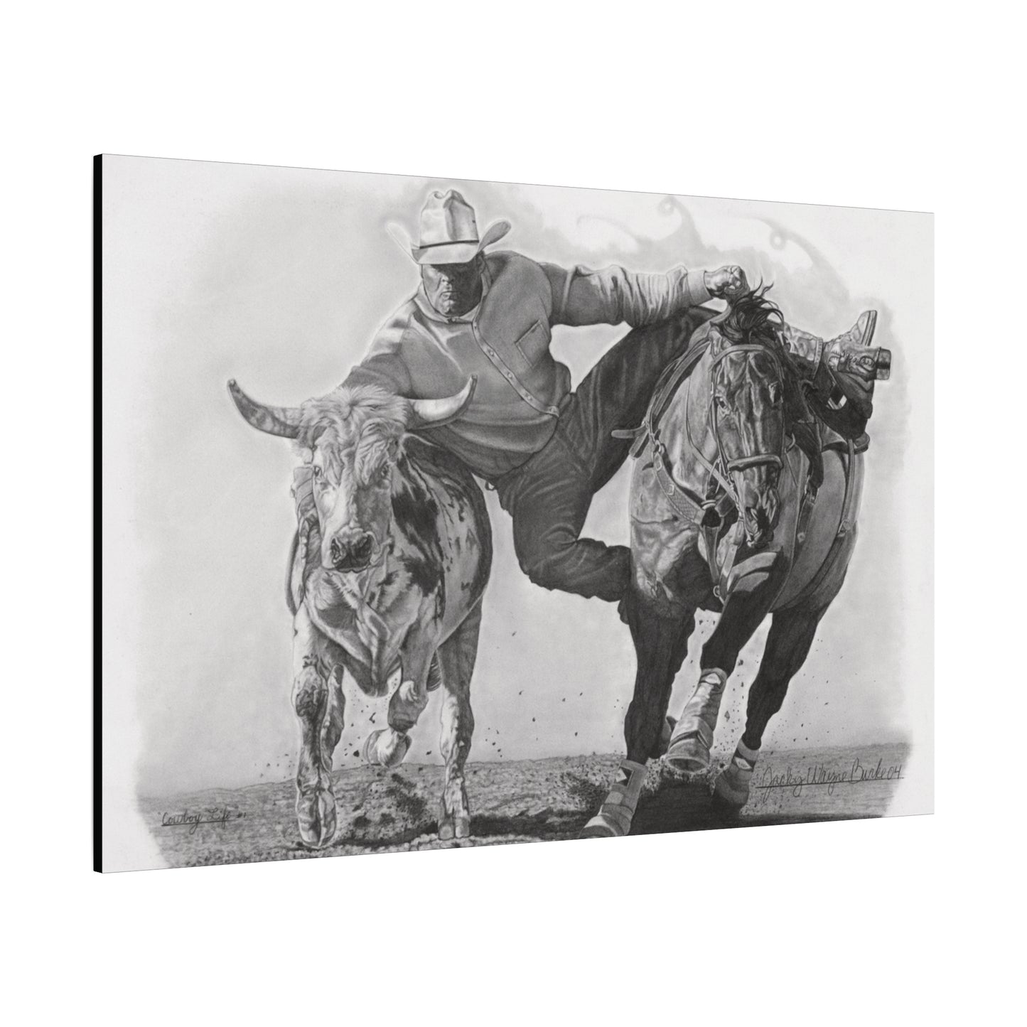 "Cowboy Life # 1 " western art on canvas.