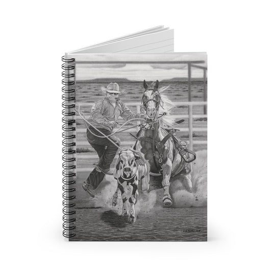 "Stone Cold Throw"  Espiral Notebook - Capturing the Spirit of the West, Journal for Equestrian Lovers, Western Art Gift, Cowpoke Writing Pad, [...]