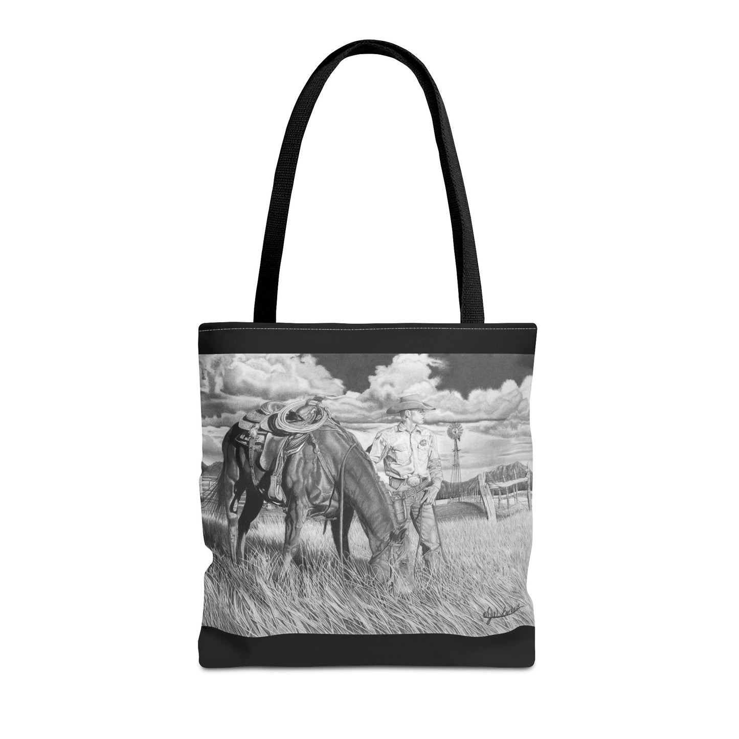 Young Cowboy Dream   Western Art Tote Bag
