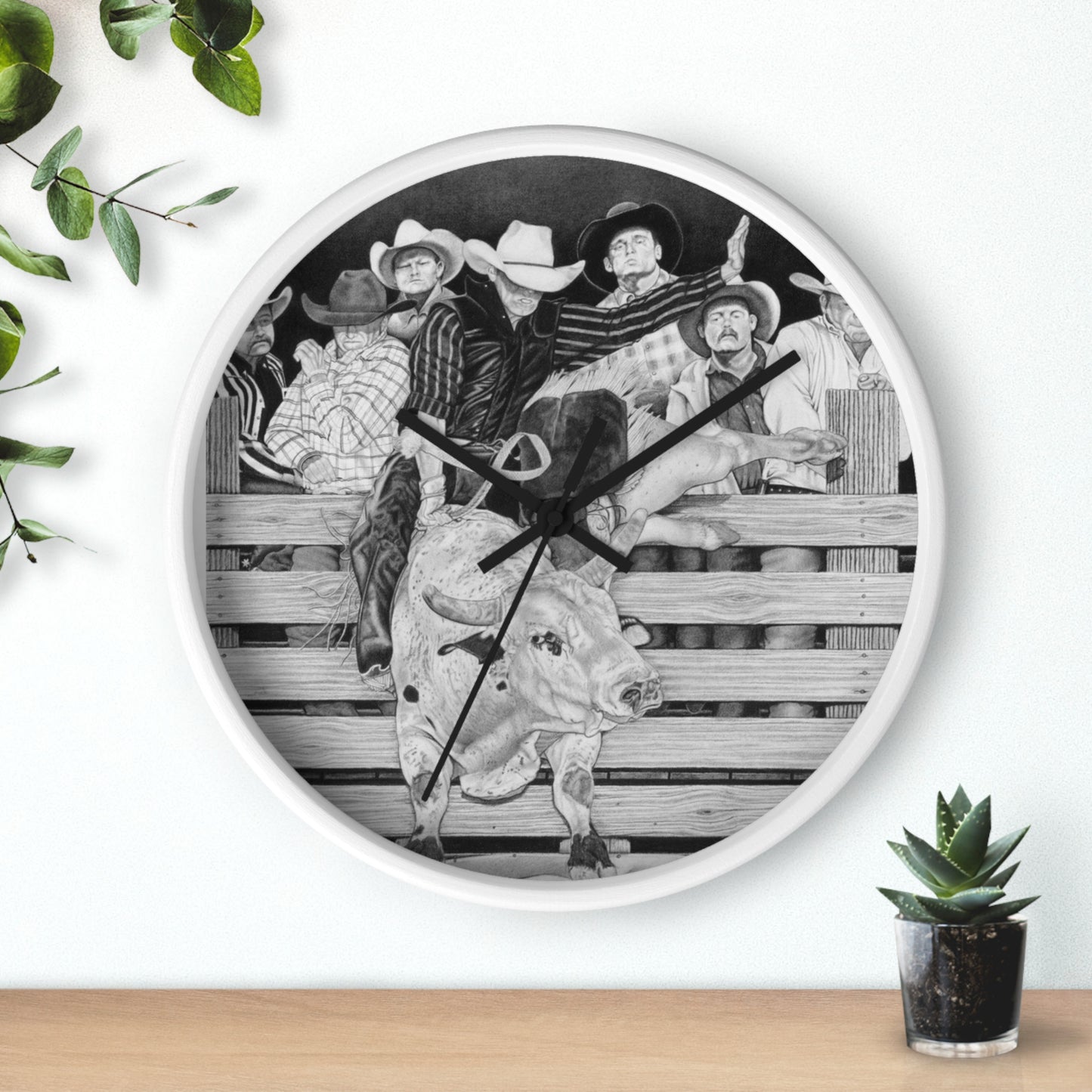 Wall Clock, Vintage Farmhouse Decor, Western Theme Timepiece, Country Home Accent, Horse Lover Gift, Unique Wall Art