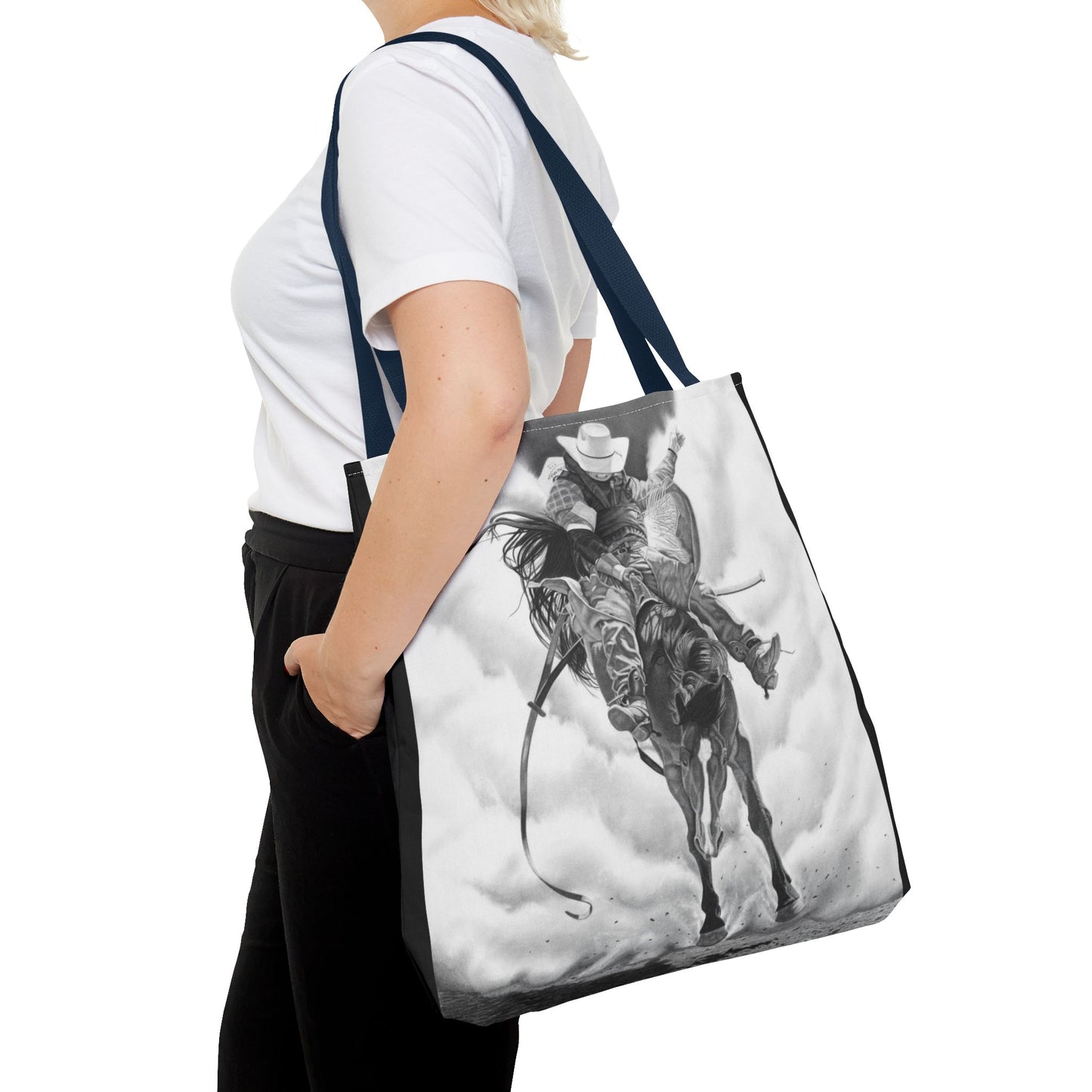 "Storm a Brewing"  Tote Bag, Western Style Shopping Tote, Equestrian Gift, Farmhouse Decor, Horse Lover Accessory