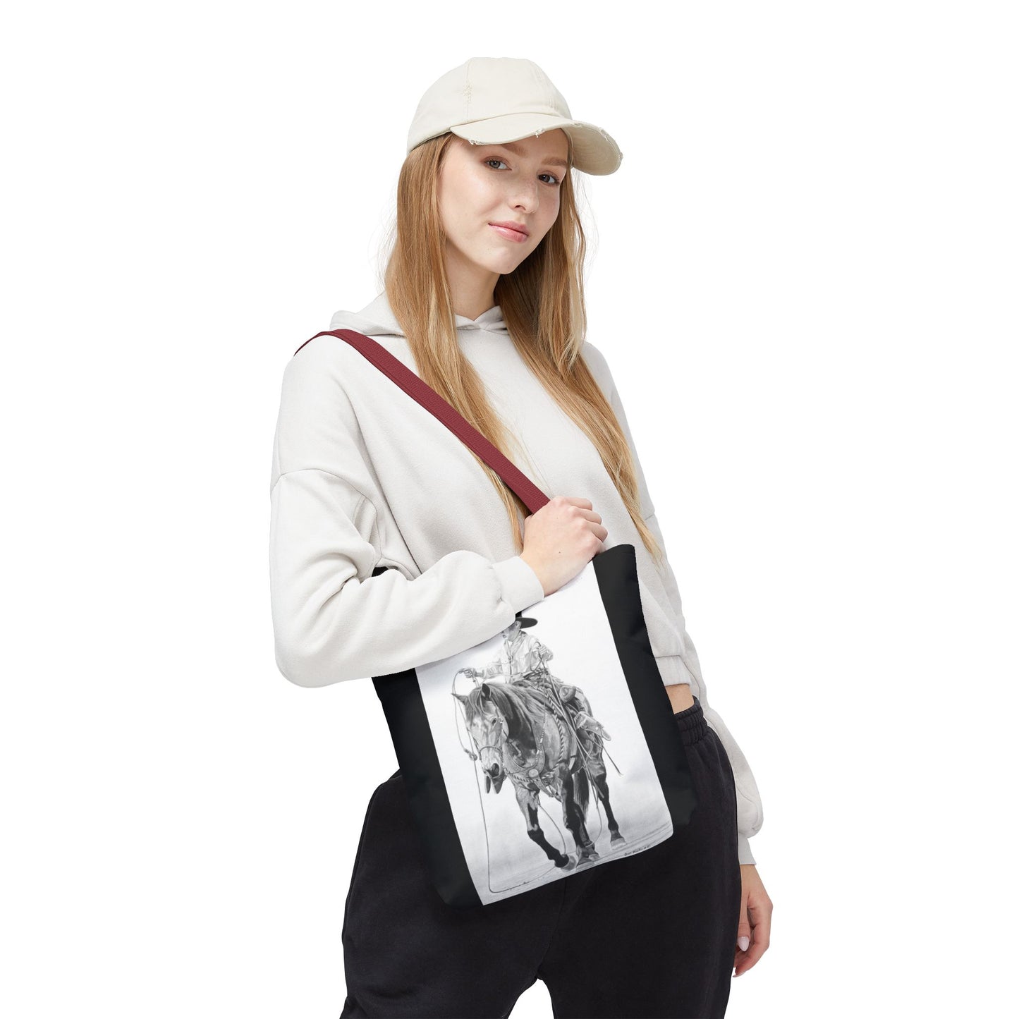 "Young Cowboy " Tote Bag, Western Style Shopping Tote, Equestrian Gift, Farmhouse Decor, Horse Lover Accessory