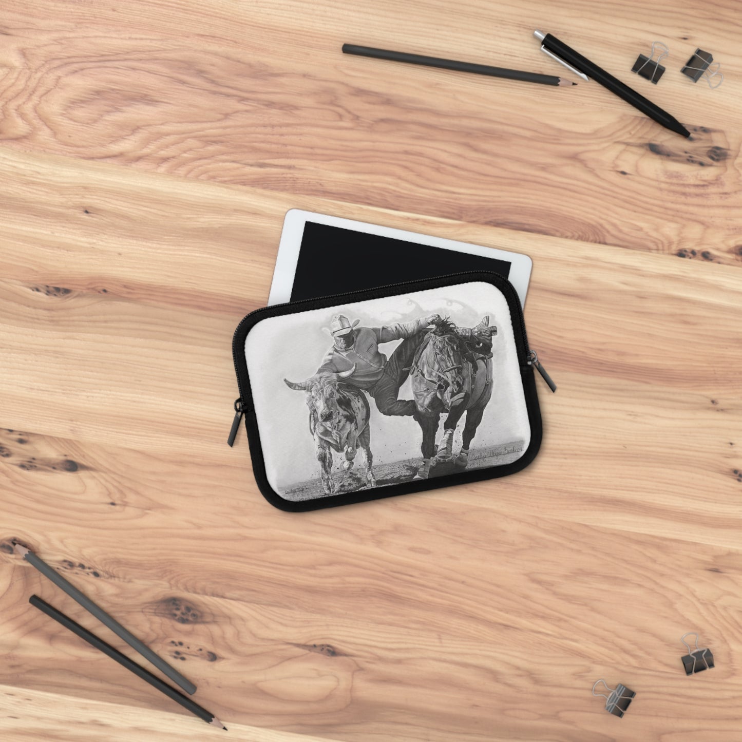 Laptop Sleeve, Western Cowpoke Case, Unique Gift for Ranch Lovers, Rodeo Accessories, Durable Tech Cover