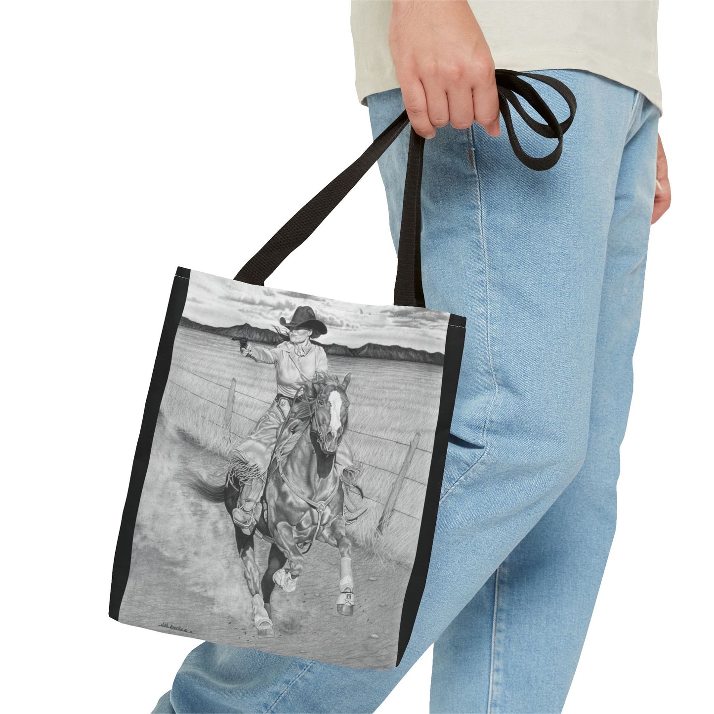 "Dangerous and Beutiful " Western Style Shopping Tote, Equestrian Gift, Farmhouse Decor, Horse Lover Accessory