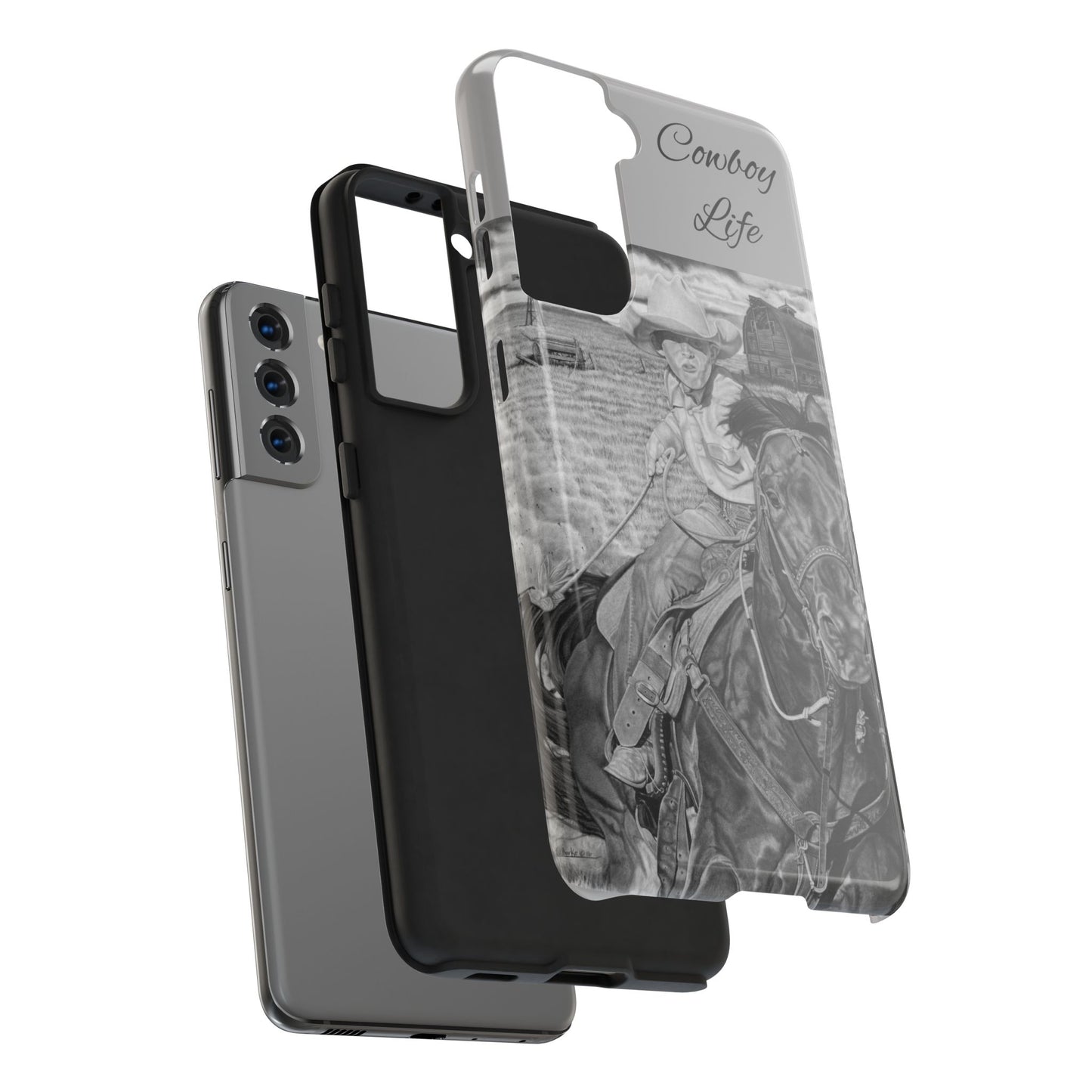 Phone Cases, Cowboy Design, Tough Protection, Gift for Him, Ranch Decor, Durable Style
