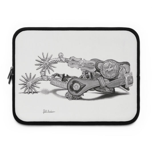 "Spurs" Rustic Cowboy Laptop Sleeve, Western Cowpoke Case, Unique Gift for Ranch Lovers, Rodeo Accessories, Durable Tech Cover