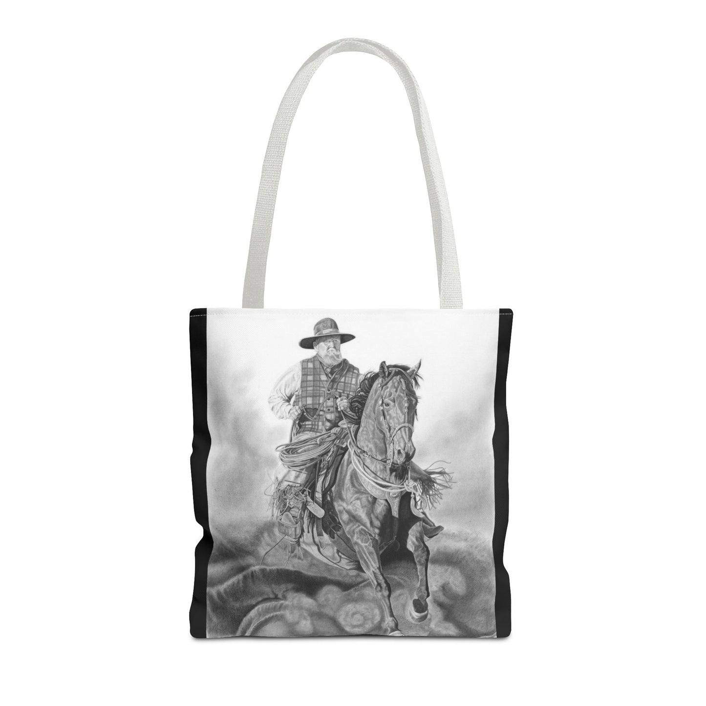 "Trouble  Up Ahead" Tote Bag, Western Style Shopping Tote, Equestrian Gift, Farmhouse Decor, Horse Lover Accessory