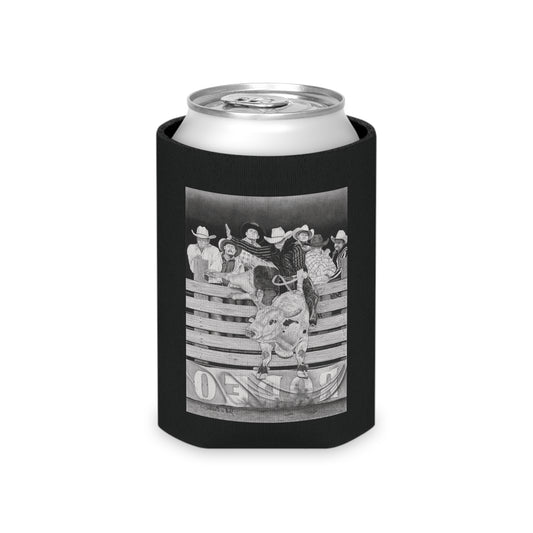 "Serius Fun"  Rustic Cowboy Can Cooler, Western Beverage Sleeve, Outdoor Party Gear, Country-Themed Drink Holder, Ideal for BBQs & Tailgates