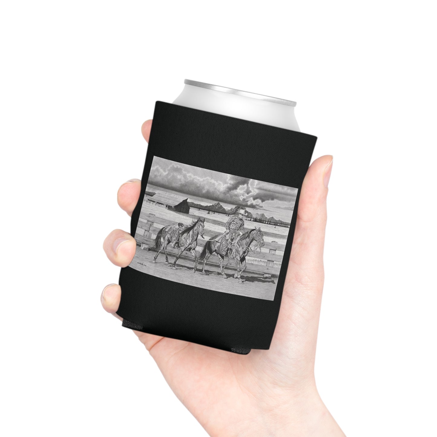 Can Cooler, Western Beverage Sleeve, Outdoor Party Gear, Country-Themed Drink Holder, Ideal for BBQs & Tailgates