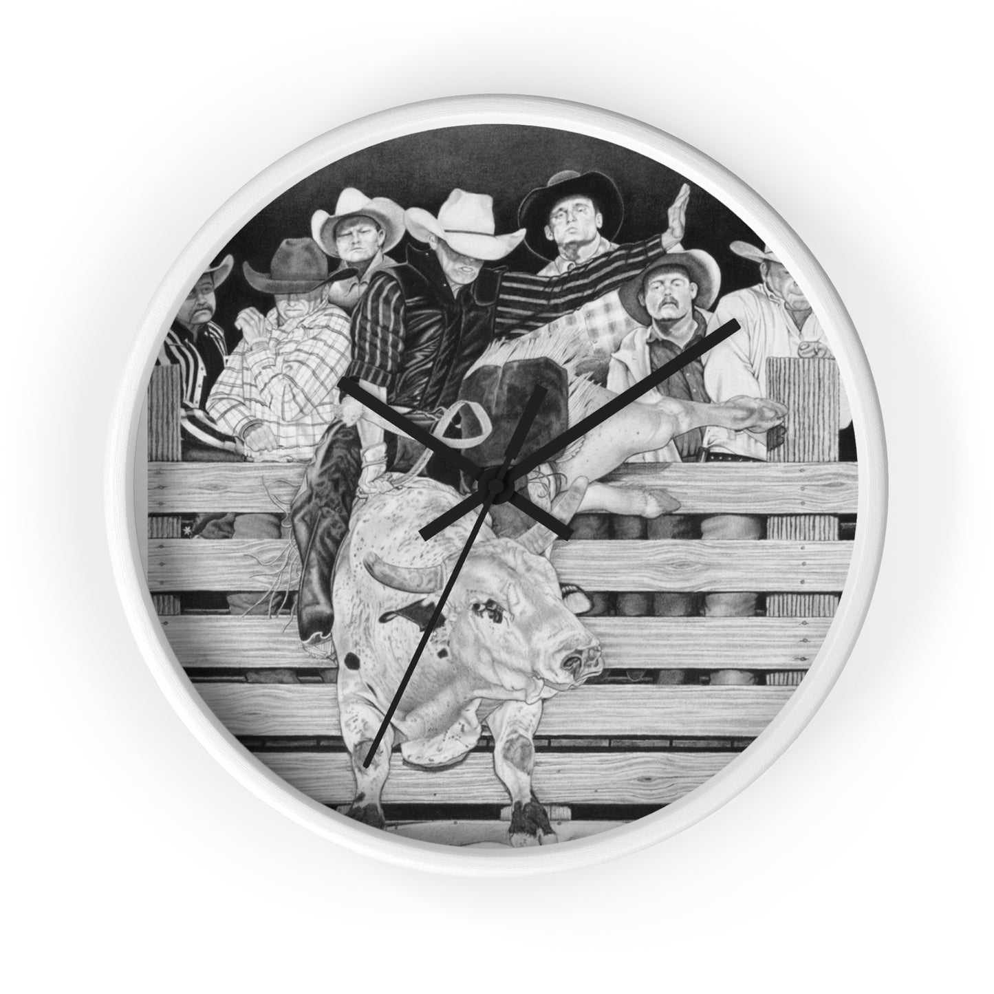 Wall Clock, Vintage Farmhouse Decor, Western Theme Timepiece, Country Home Accent, Horse Lover Gift, Unique Wall Art