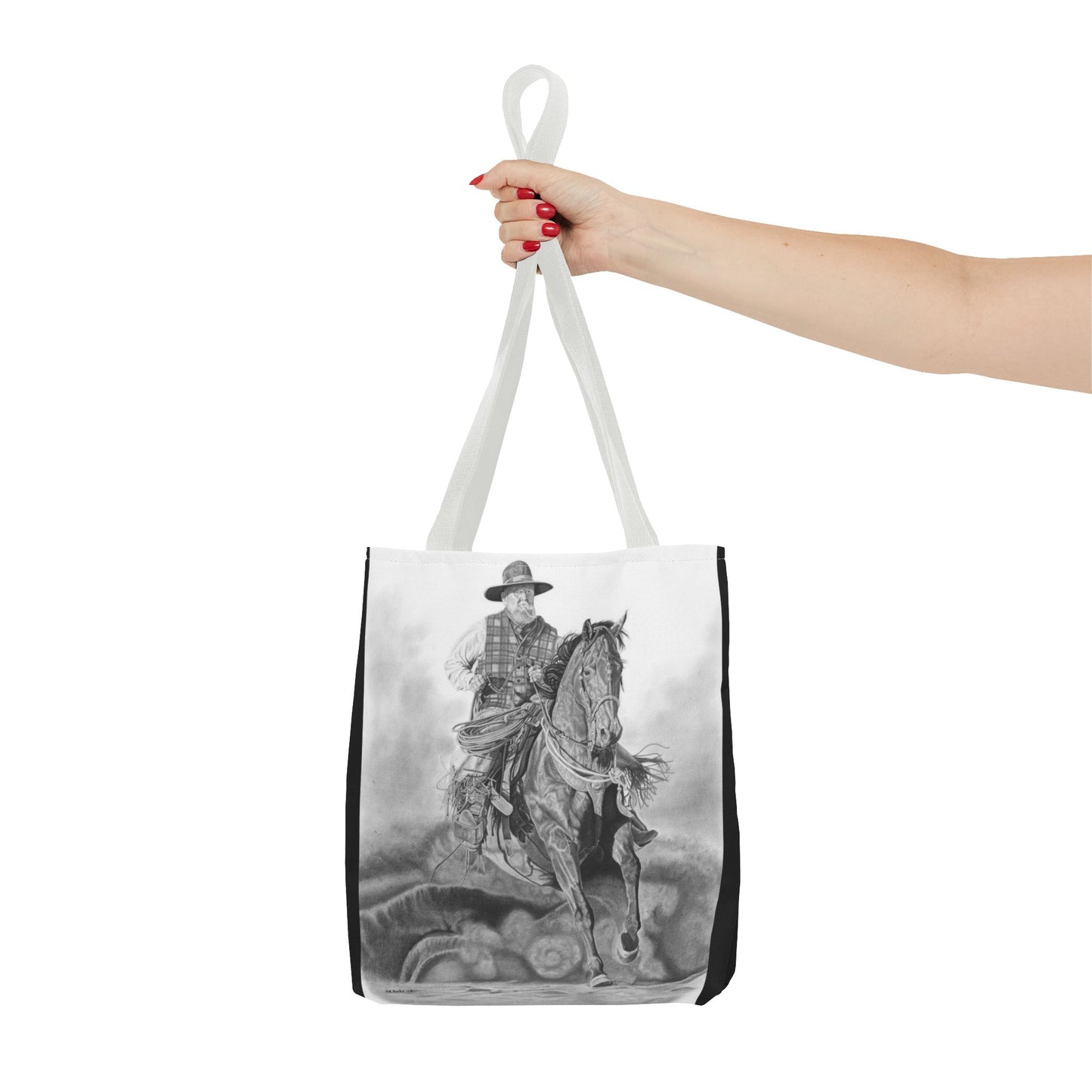 "Trouble  Up Ahead" Tote Bag, Western Style Shopping Tote, Equestrian Gift, Farmhouse Decor, Horse Lover Accessory