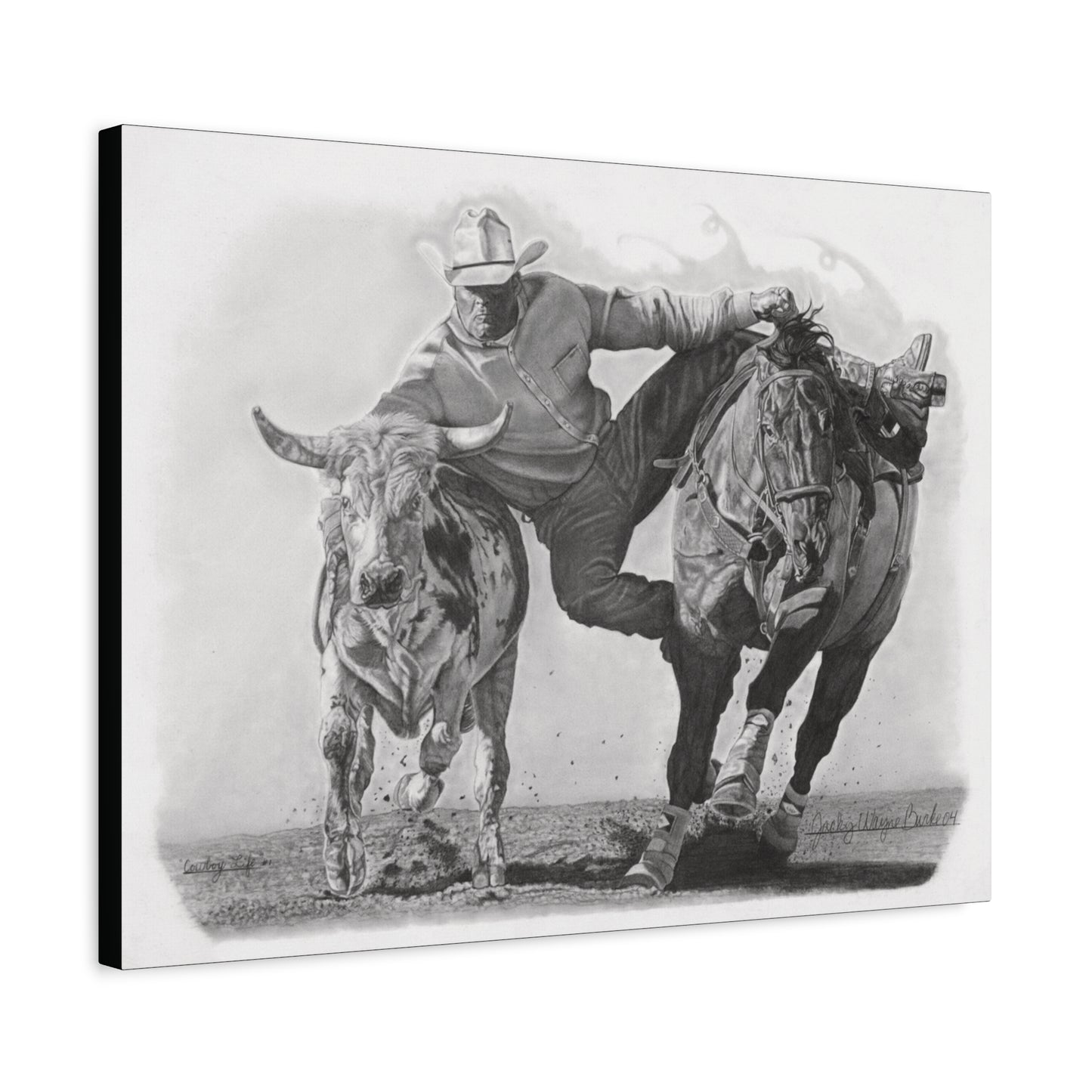 "Cowboy Life # 1 " western art on canvas.