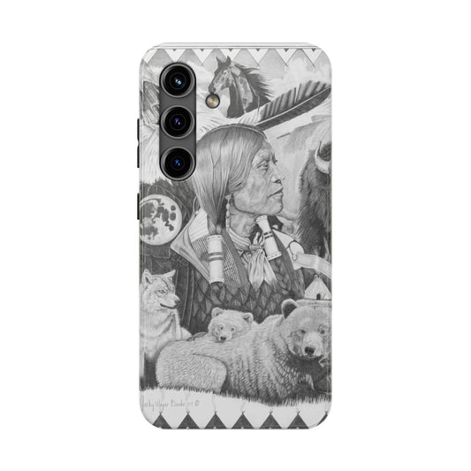 "Two Moon Apache Dream" Western Rodeo Phone Cases, Cowboy Design, Tough Protection, Gift for Him, Ranch Decor, Durable Style