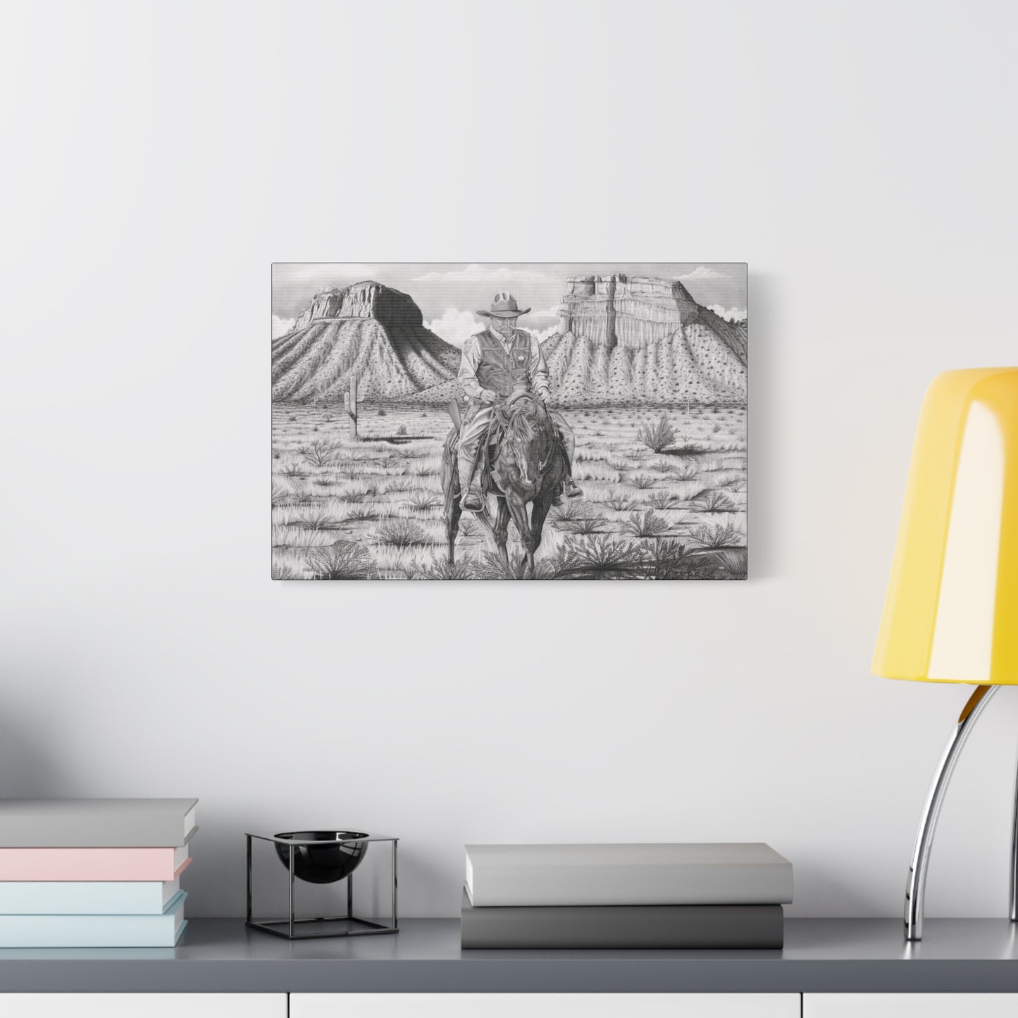 western art on canvas, home decor, farmhouse