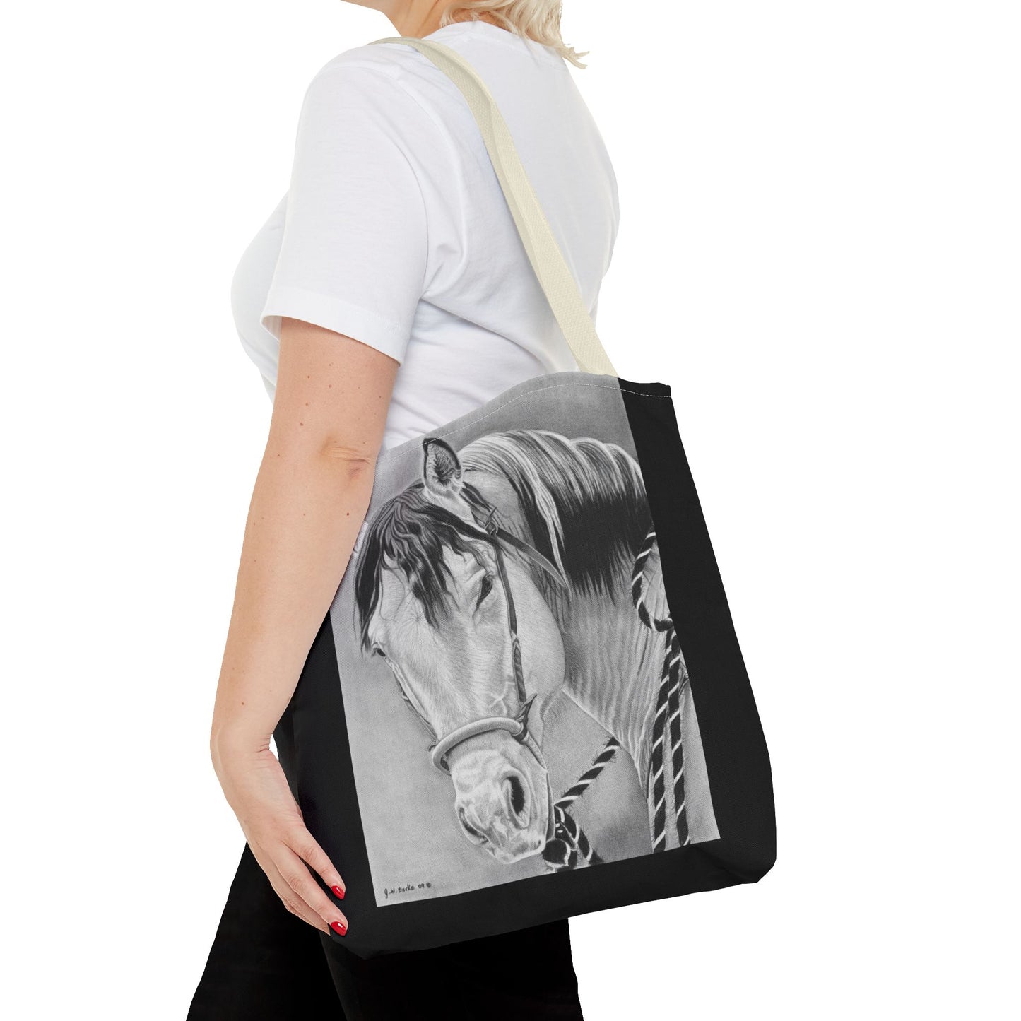 Tote Bag, Western Style Shopping Tote, Equestrian Gift, Farmhouse Decor, Horse Lover Accessory