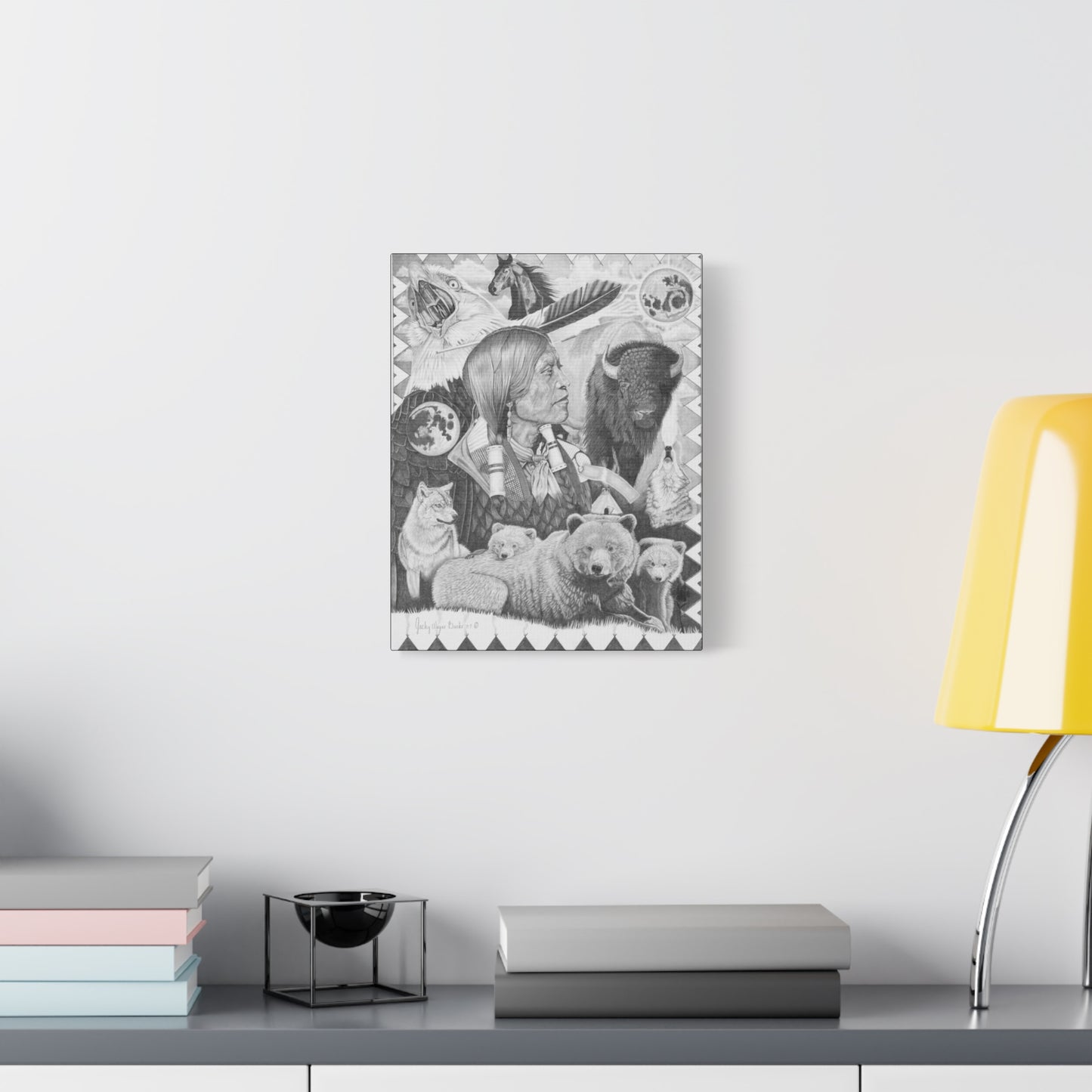 western art on canvas, home decor, farmhouse