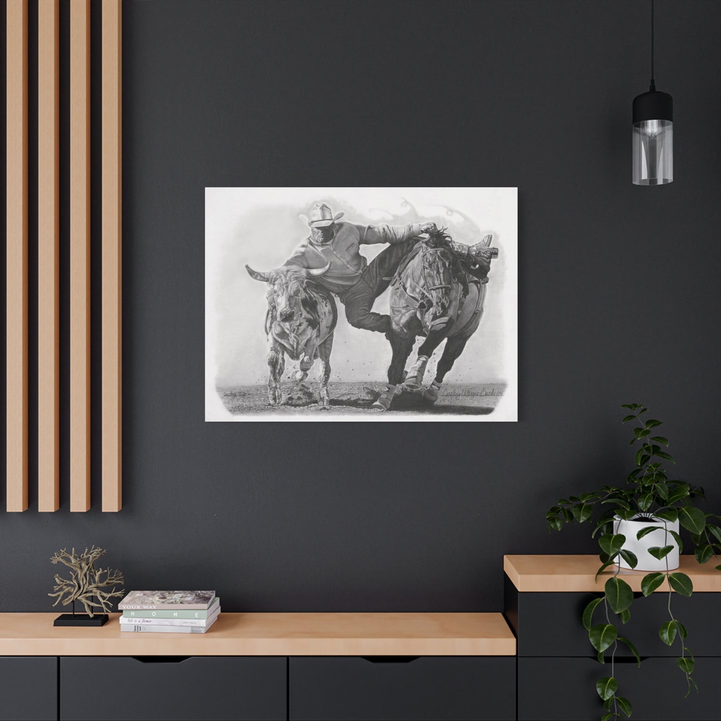 western art on canvas, home decor, farmhouse