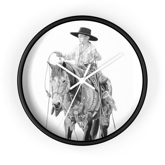 Wall Clock - Vintage Farmhouse Decor, Western Theme Timepiece, Country Home Accent, Horse Lover Gift, Unique Wall Art