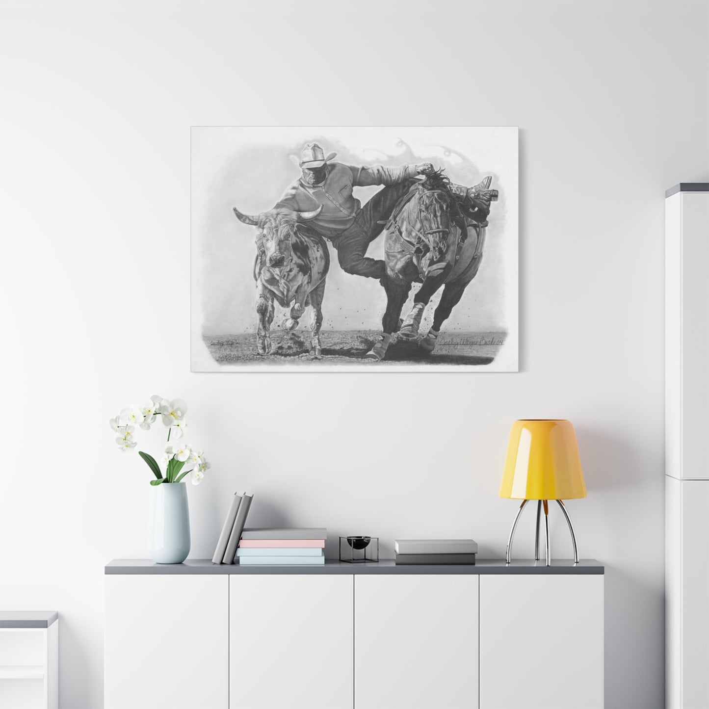 western art on canvas, home decor, farmhouse