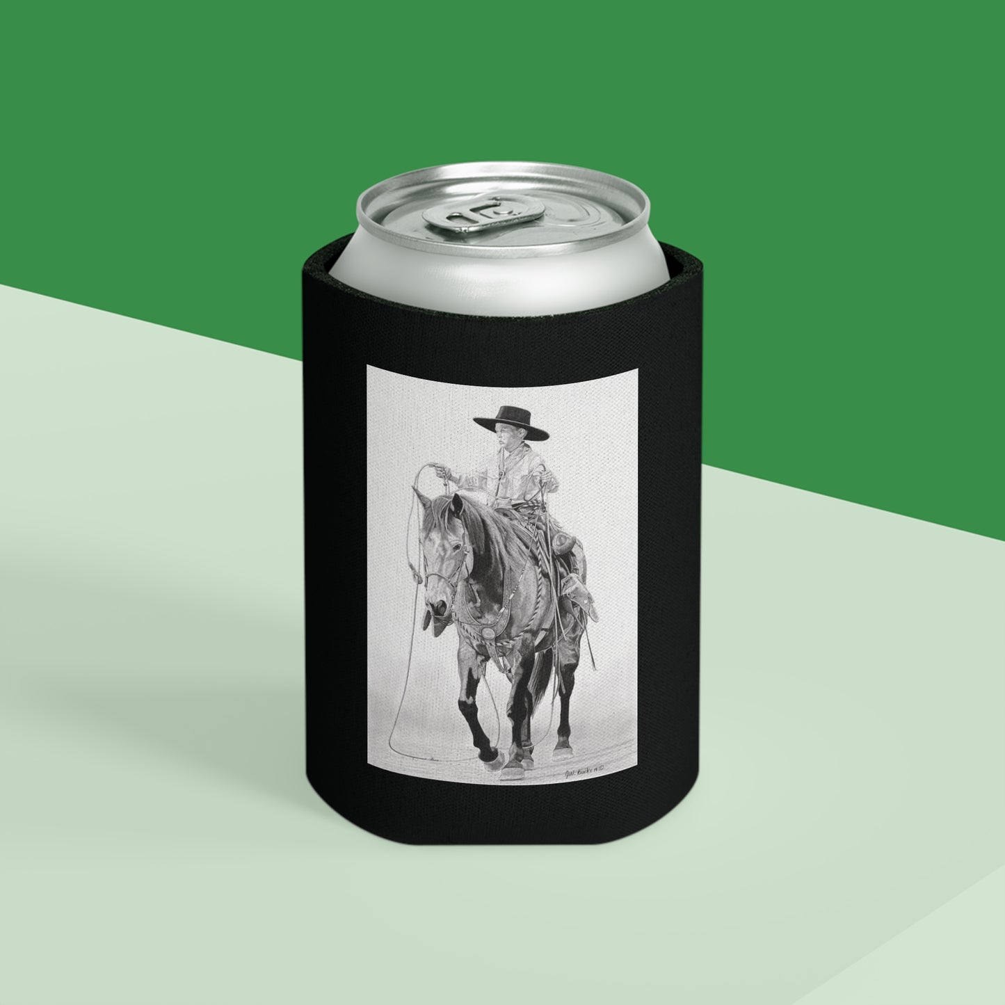 Can Cooler, Western Beverage Sleeve, Outdoor Party Gear, Country-Themed Drink Holder, Ideal for BBQs & Tailgates