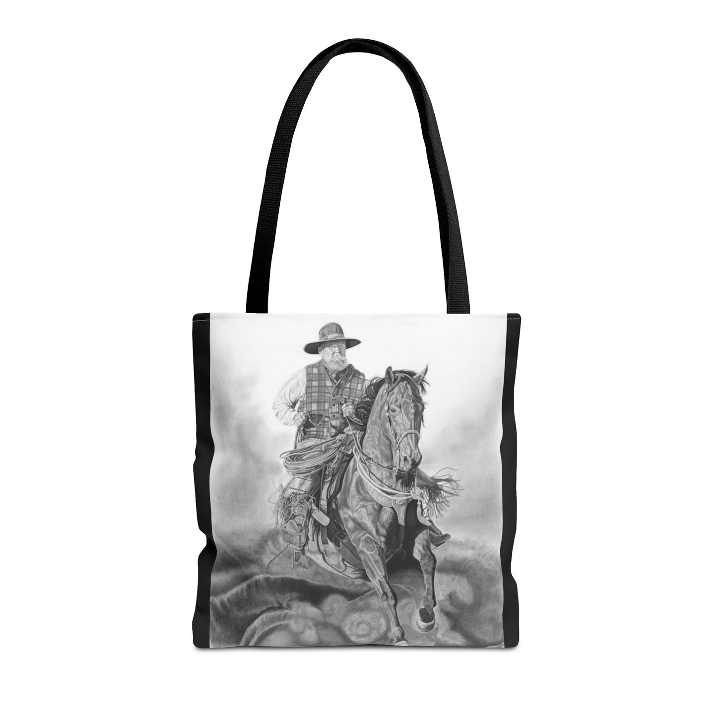 "Trouble  Up Ahead" Tote Bag, Western Style Shopping Tote, Equestrian Gift, Farmhouse Decor, Horse Lover Accessory