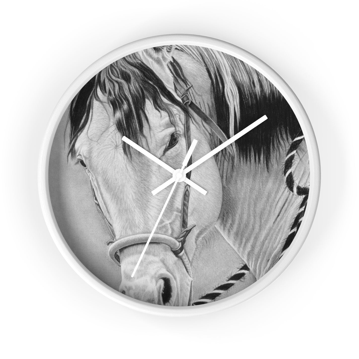 Wall Clock - Vintage Farmhouse Decor, Western Theme Timepiece, Country Home Accent, Horse Lover Gift, Unique Wall Art