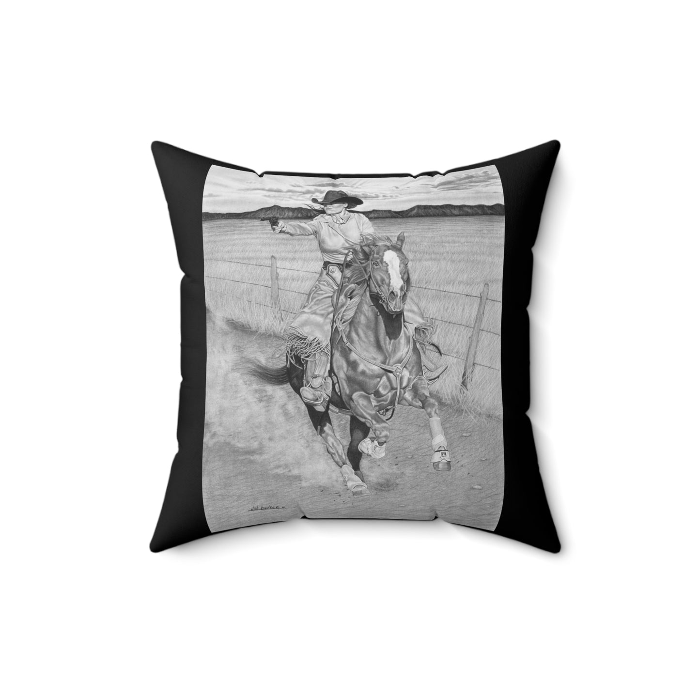 Decor Pillow, Western Home Accent, Farmhouse Throw Pillow, Gift for Horse Lovers, Country Style Cushion