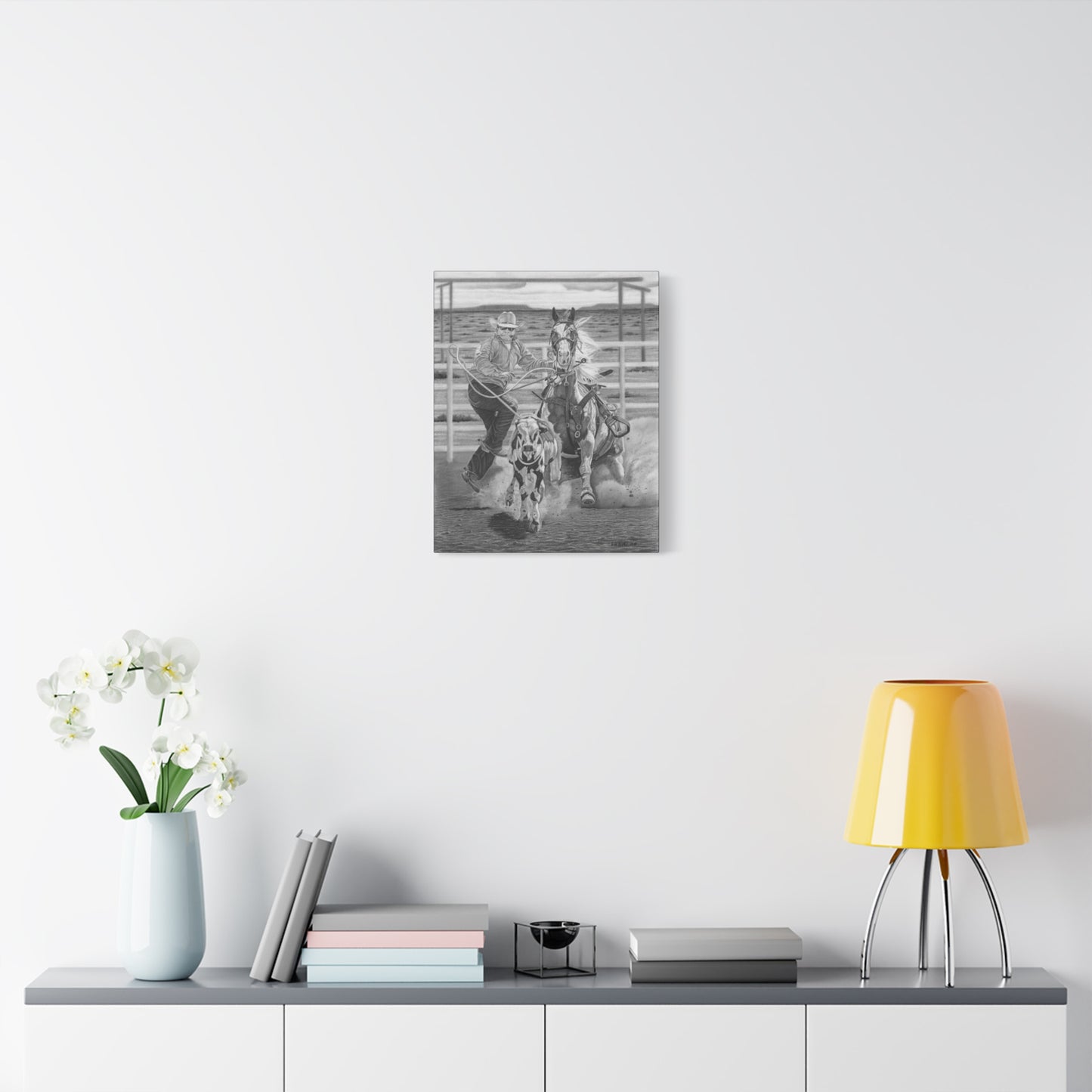 Western Artwork on canvas, farmhouse