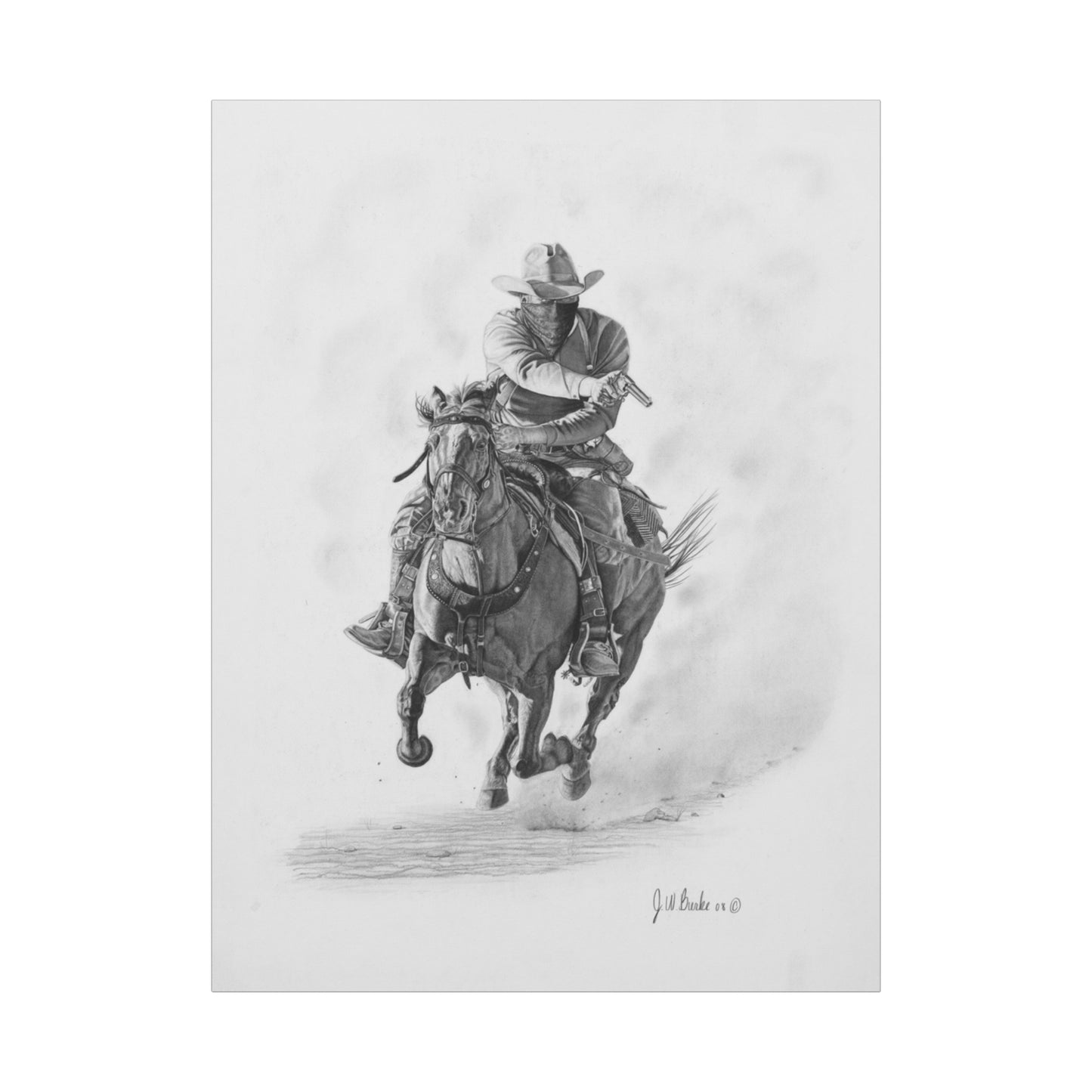 "Bandit " Western art on canvas