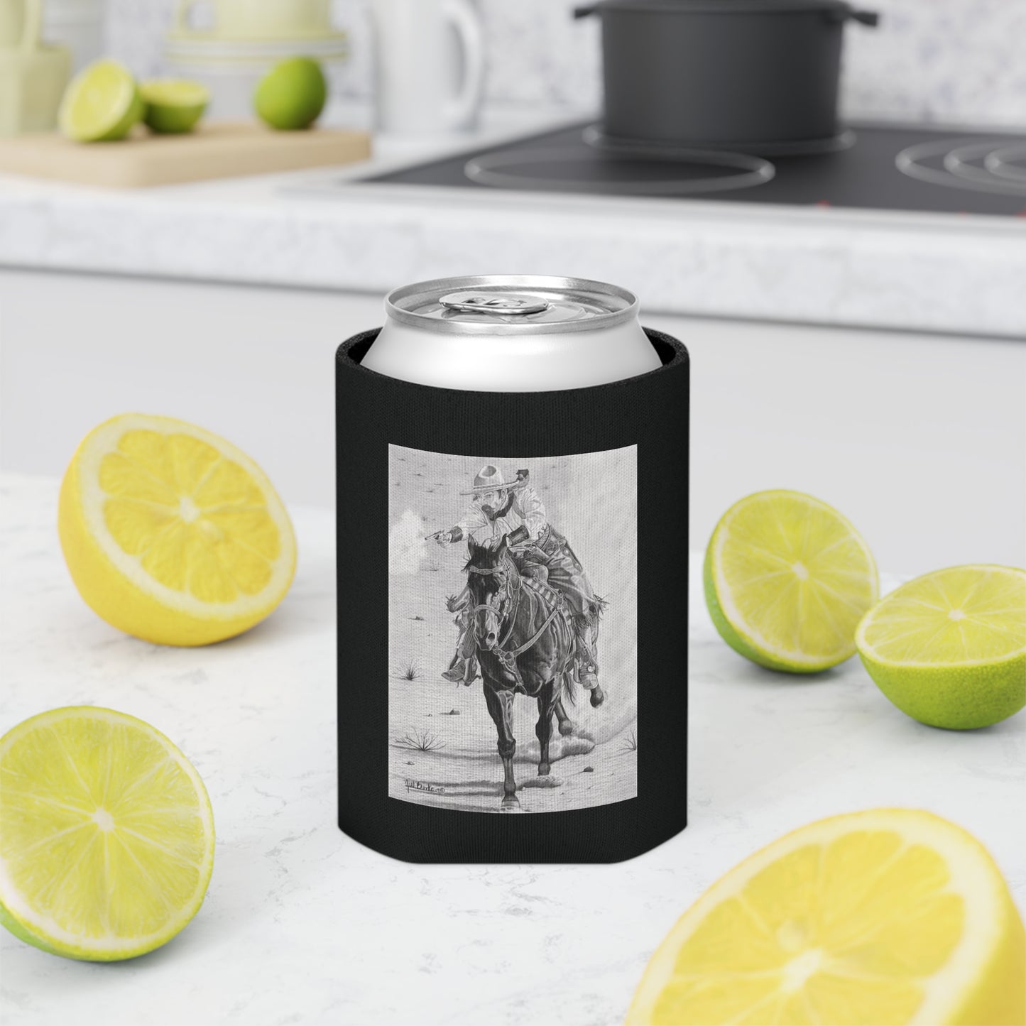 Can Cooler, Western Beverage Sleeve, Outdoor Party Gear, Country-Themed Drink Holder, Ideal for BBQs & Tailgates