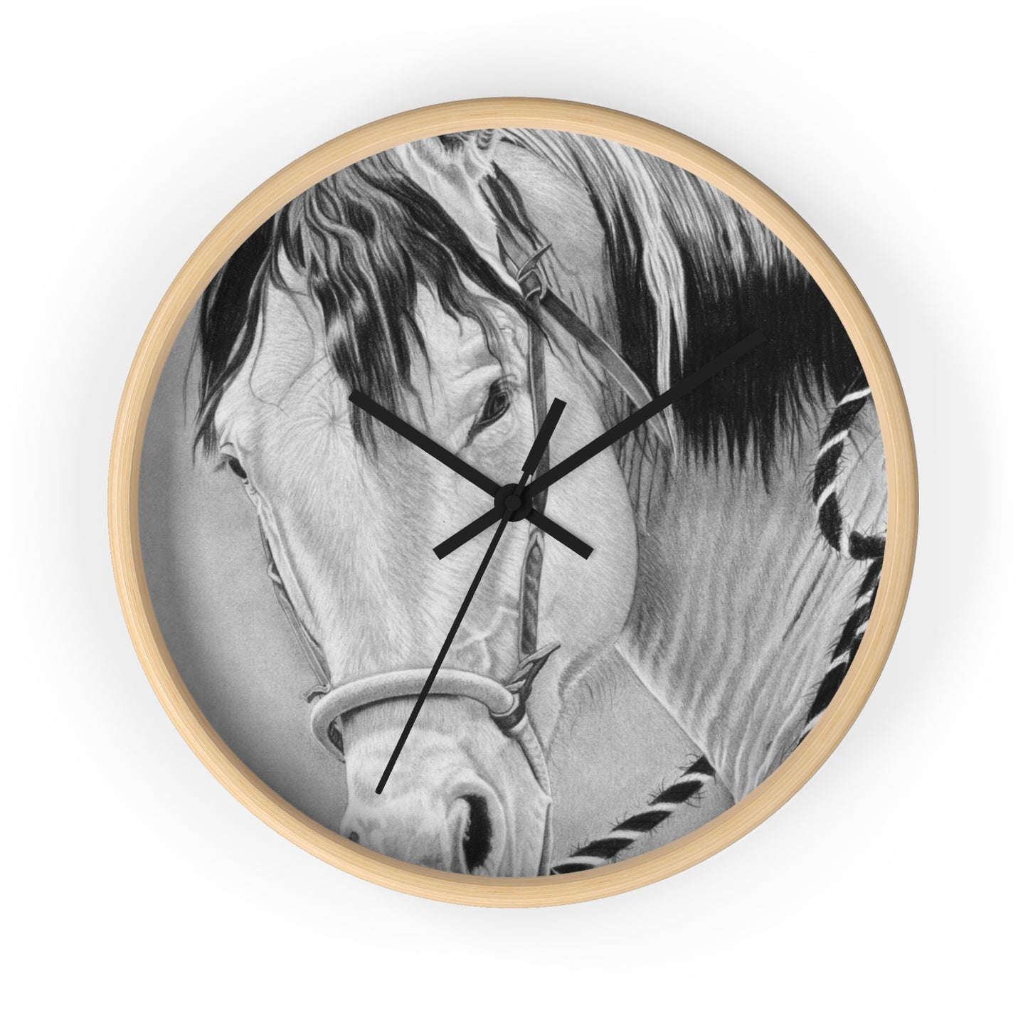 Wall Clock - Vintage Farmhouse Decor, Western Theme Timepiece, Country Home Accent, Horse Lover Gift, Unique Wall Art