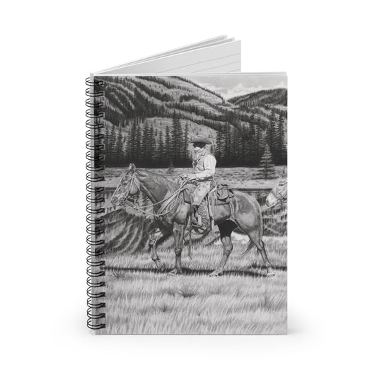 "Still Day on the Trail"  Espiral Notebook - Capturing the Spirit of the West, Journal for Equestrian Lovers, Western Art Gift, Cowpoke Writing Pad, [...]