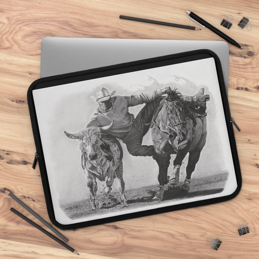 Laptop Sleeve, Western Cowpoke Case, Unique Gift for Ranch Lovers, Rodeo Accessories, Durable Tech Cover