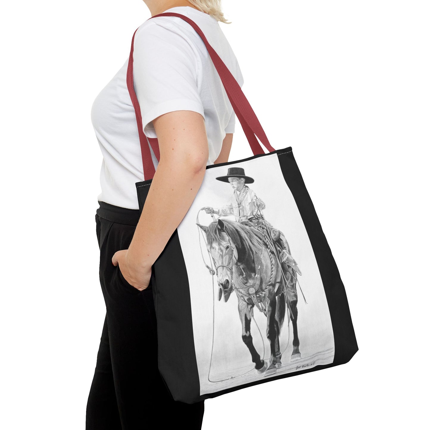 "Young Cowboy " Tote Bag, Western Style Shopping Tote, Equestrian Gift, Farmhouse Decor, Horse Lover Accessory